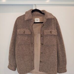 Abercrombie Brown Sherpa Shacket